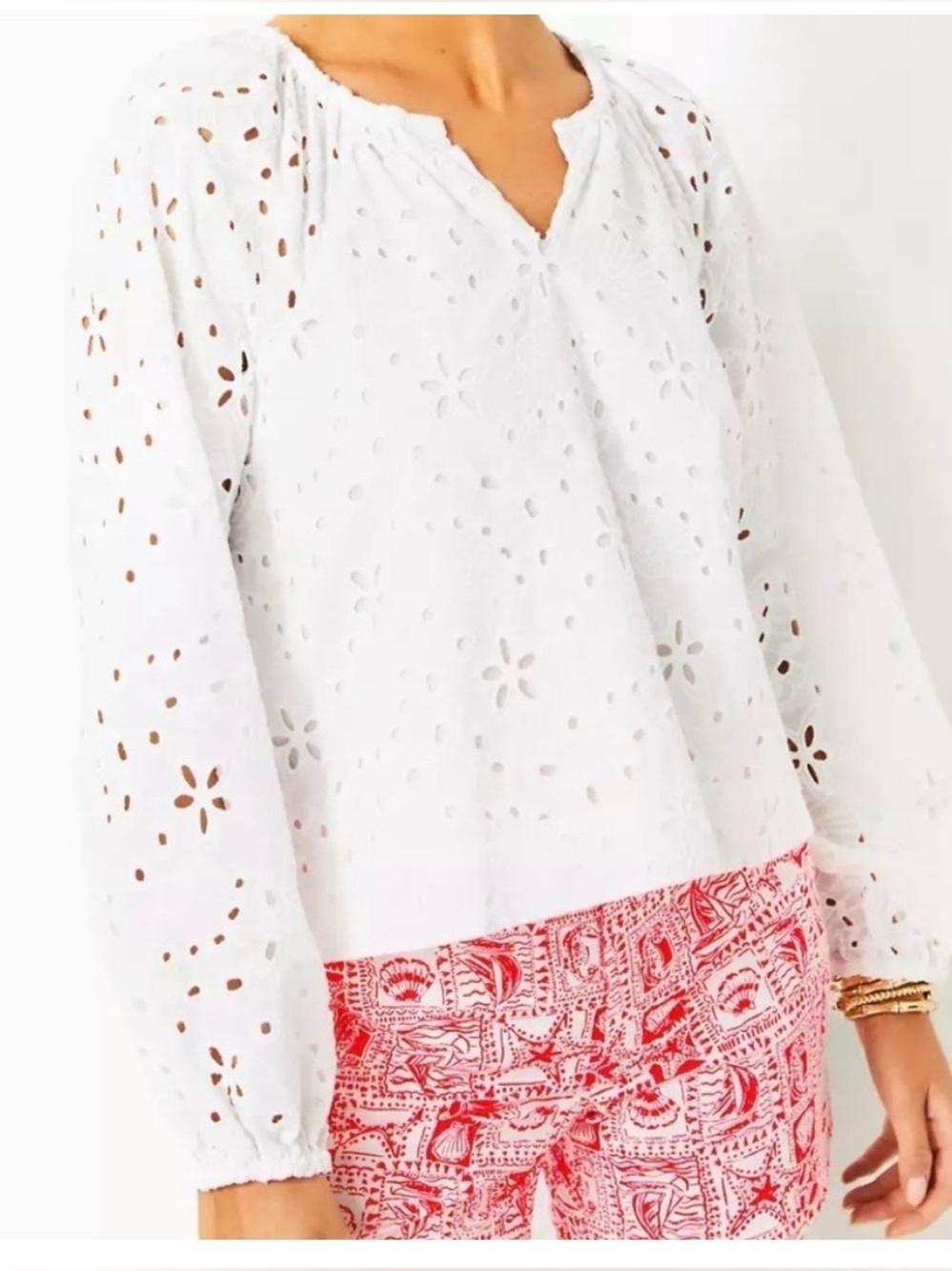 Lilly Pulitzer Maisha Eyelet Top XS